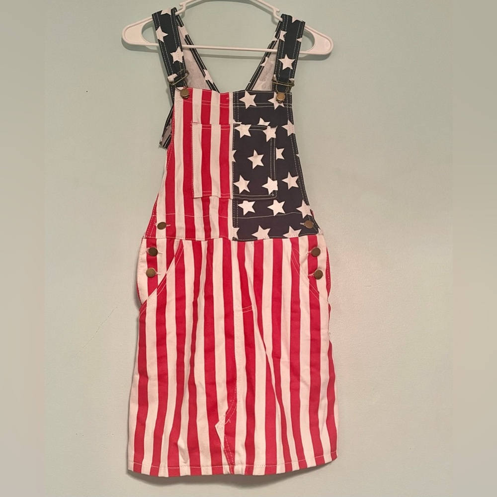 American Flag Overalls Dress
